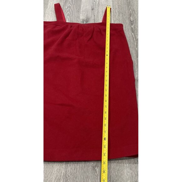 J. Crew Red Wool Cashmere Blend Soft Sleeveless Dress Side Pockets Women Size 4 - Picture 7 of 8